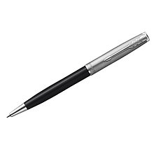 Ручка шариковая Parker "Sonnet Sand Blasted Metal&Black Lacquer", 1,0 мм, черная
