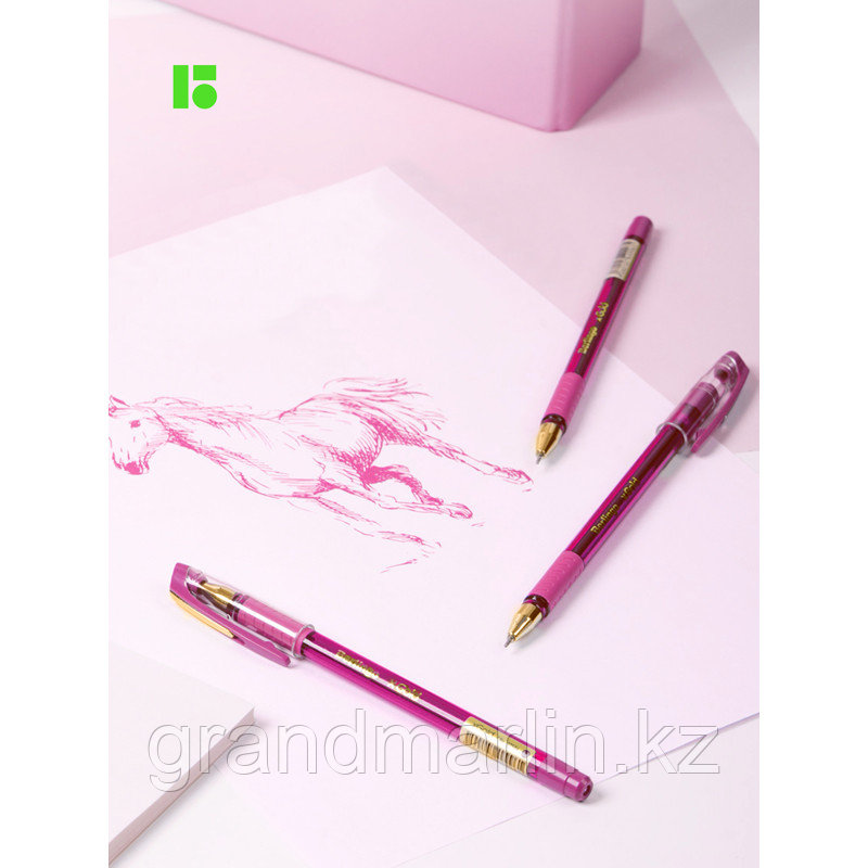 Ручка шариковая Berlingo "xGold" розовая, 0,7мм, игольчатый стержень, грип - фото 10 - id-p107465219
