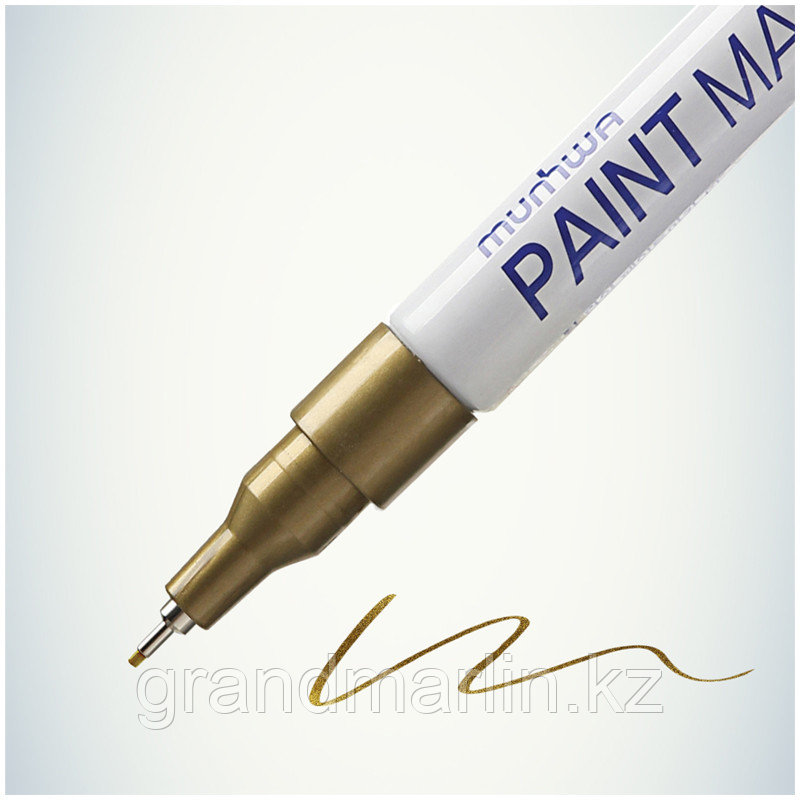Маркер-краска MunHwa "Extra Fine Paint Marker" золото, 1мм, нитро-основа - фото 3 - id-p107464951
