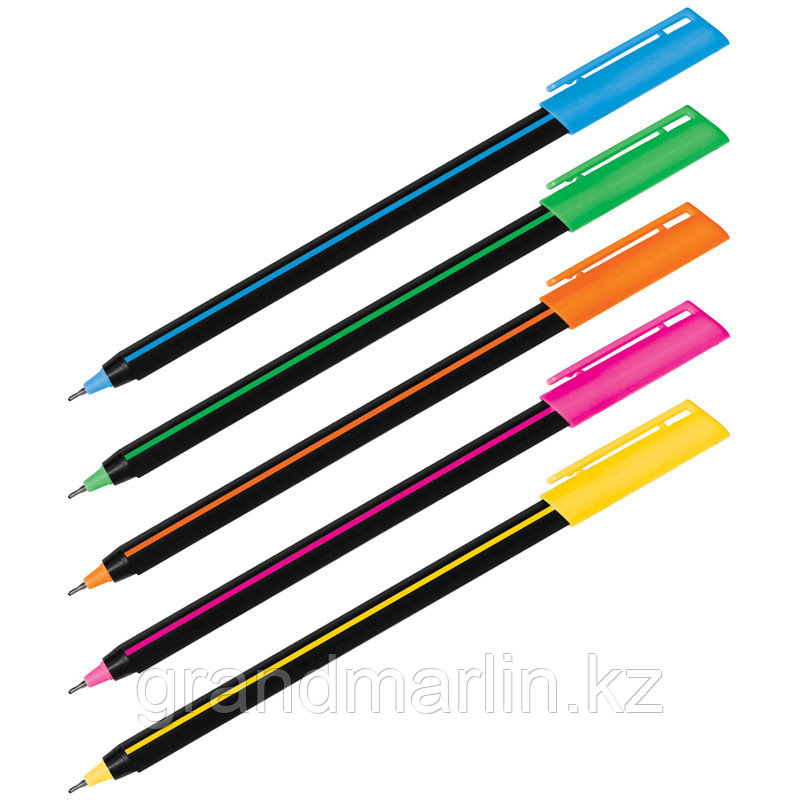 Ручка шариковая Luxor "Stick Soft Touch" синяя, 0,7мм, корпус ассорти - фото 1 - id-p107465285