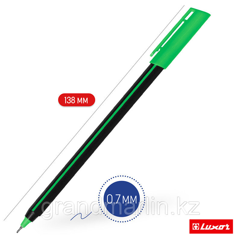 Ручка шариковая Luxor "Stick Soft Touch" синяя, 0,7мм, корпус ассорти - фото 4 - id-p107465285