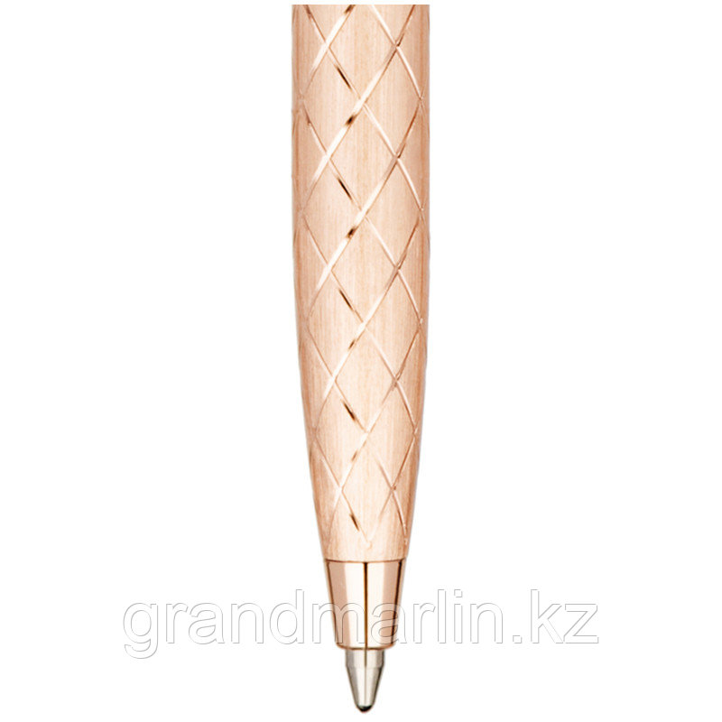 Ручка шариковая Delucci "Terra", синяя, 1,0мм, корпус розовое золото/черный, с кристаллом, подар.уп. - фото 3 - id-p107465259