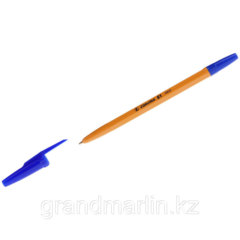 Ручка шариковая Corvina 51 Vintage 1,0мм, синяя, желтый корпус