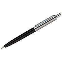 Ручка шариковая Berlingo "Silver Arrow" синяя, 1,0мм, корпус черный/хром, кнопочн., пластик. футляр