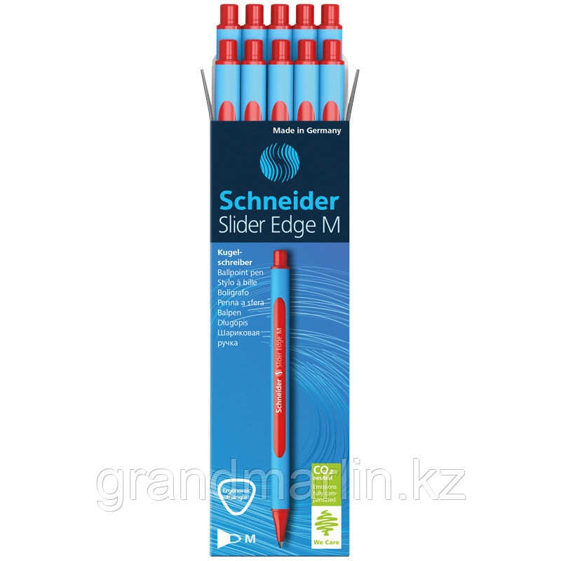 Ручка шариковая Schneider "Slider Edge M" красная, 1,0мм, трехгранная - фото 2 - id-p107465334