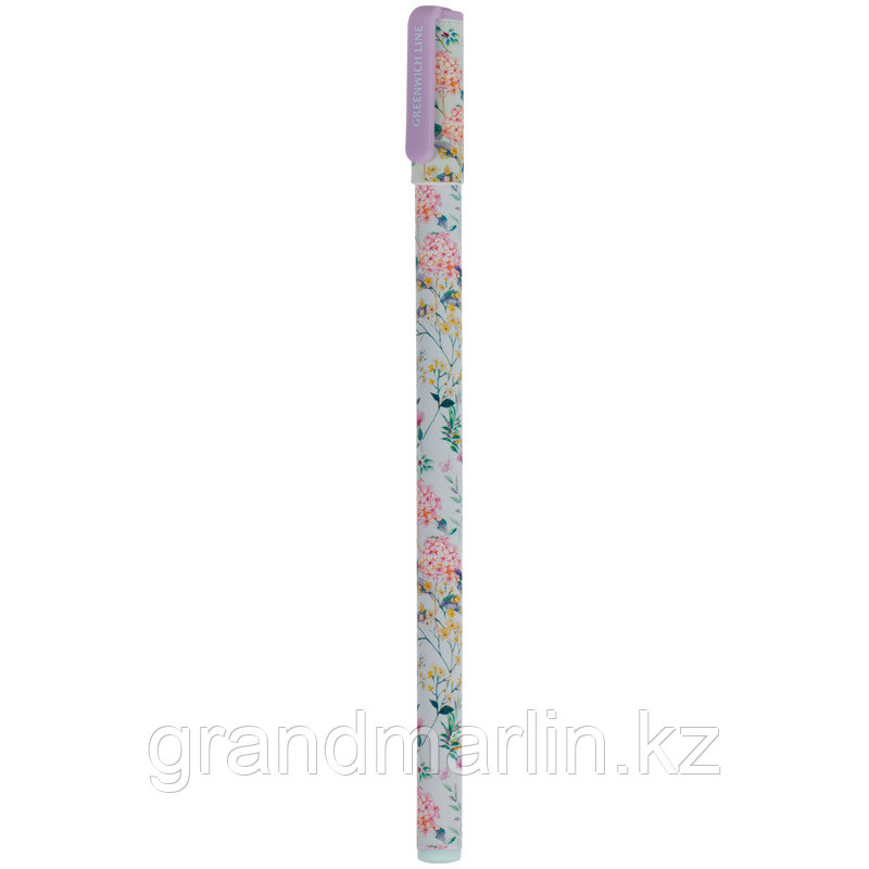 Ручка шариковая Greenwich Line "Meadow flowers" синяя, 0,7 мм, игольчатый стержень, софт-тач - фото 4 - id-p107465274