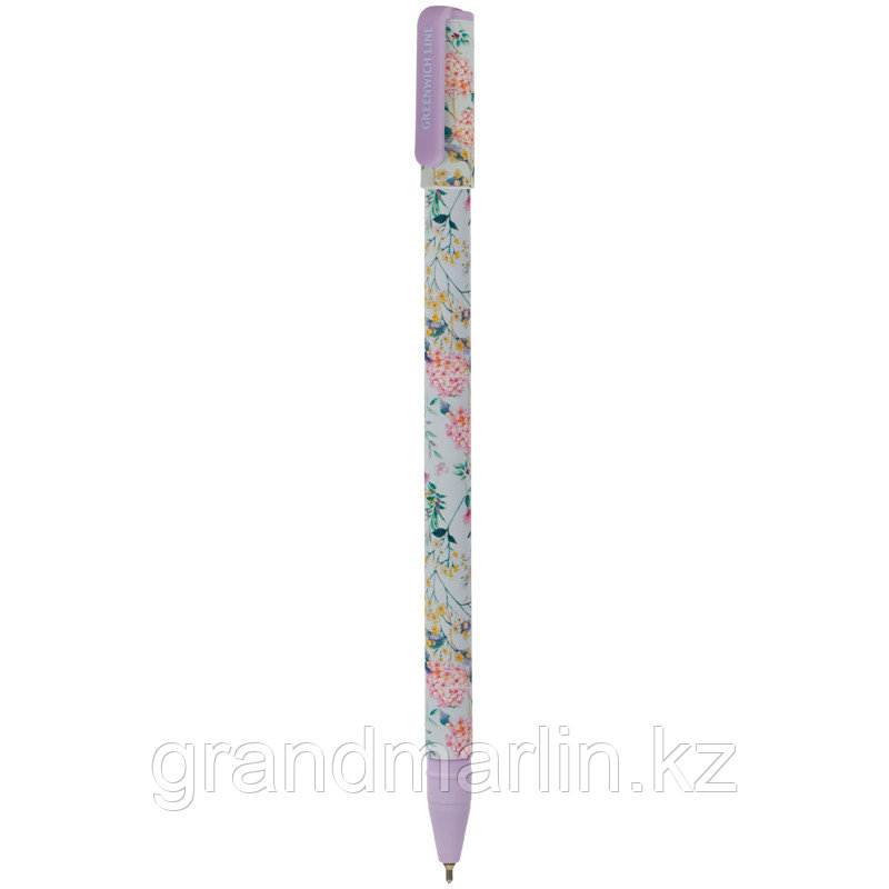 Ручка шариковая Greenwich Line "Meadow flowers" синяя, 0,7 мм, игольчатый стержень, софт-тач - фото 5 - id-p107465274