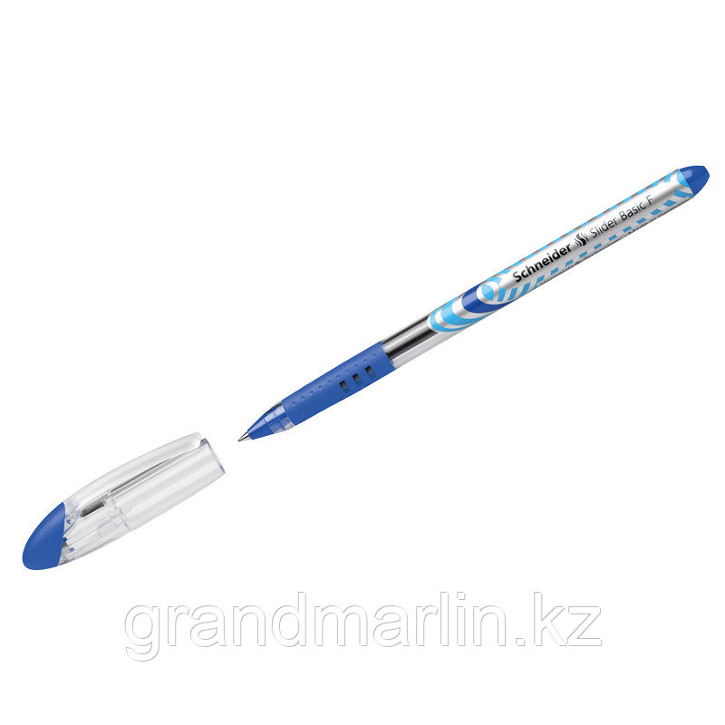 Ручка шариковая Schneider "Slider Basic" синяя, 0,8мм, грип
