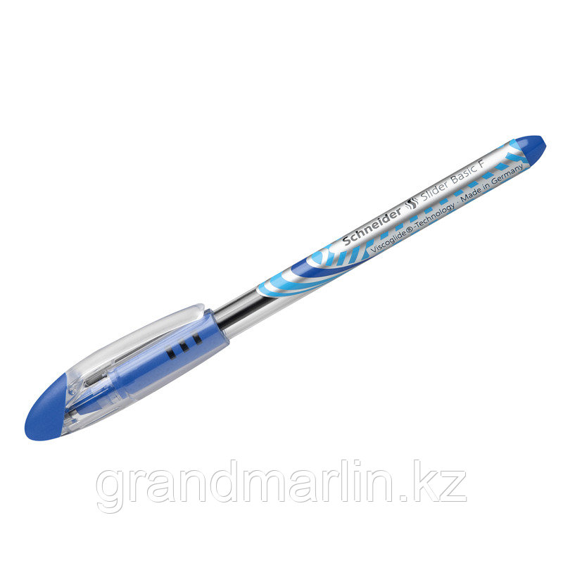 Ручка шариковая Schneider "Slider Basic" синяя, 0,8мм, грип - фото 2 - id-p105277017