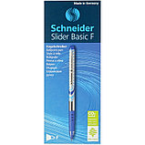 Ручка шариковая Schneider "Slider Basic" синяя, 0,8мм, грип, фото 5