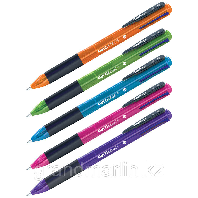 Ручка шариковая автоматическая Berlingo "Multicolor" 04цв., 0,7мм, ассорти - фото 1 - id-p105277019