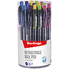 Ручка шариковая автоматическая Berlingo "SI-400 Color" синяя, 0,7мм, грип, корпус ассорти, фото 2