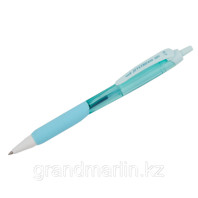 Ручка шариковая автоматическая Uni "Jetstream SXN-101-07FL" синяя, 0,7мм, грип, бирюзовый корпус - фото 1 - id-p105277026