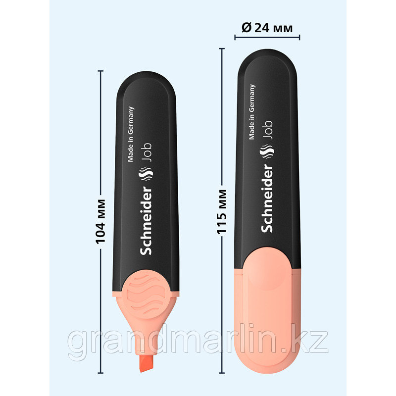 Текстовыделитель Schneider "Job" пастельный персиковый, 1-5мм - фото 5 - id-p105277046