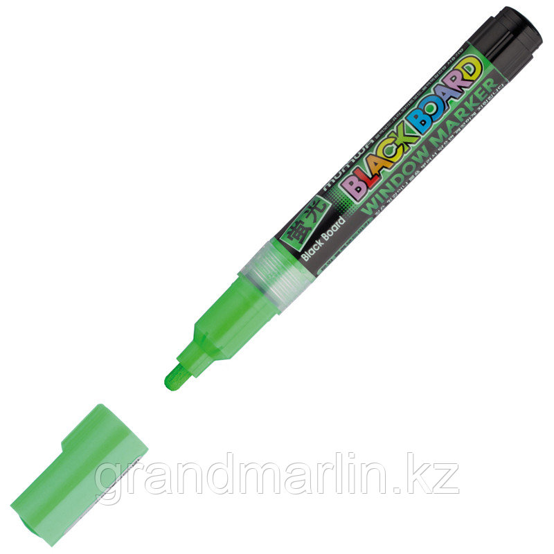Маркер меловой MunHwa "Black Board Marker" зеленый, 3мм, водная основа - фото 1 - id-p107464890