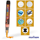 Маркер меловой MunHwa "Black Board Marker" оранжевый, 3мм, водная основа, фото 7