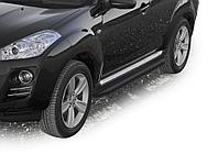 Пороги, подножки "Premium-Black" Peugeot 4007 2007-2012