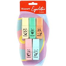 SНабор маркеров текстовыделителей Luxor Eyeliter Pastel, 5 штук, 5 цветов, 1.0-4.5 мм, чернила на во