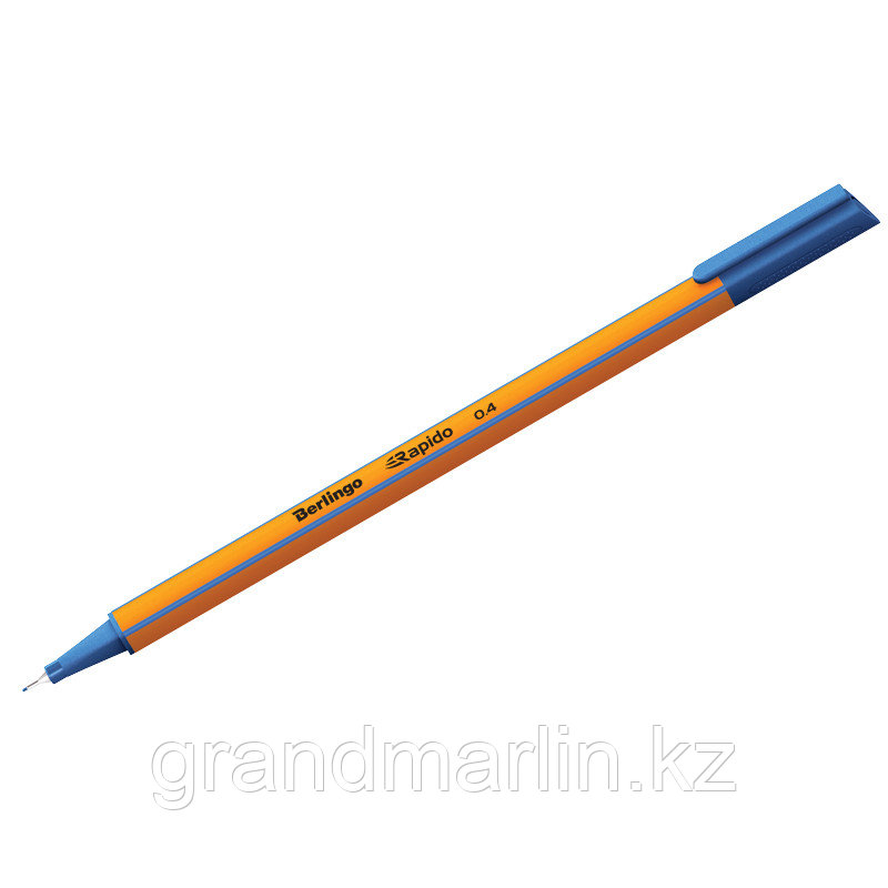 Ручка капиллярная Berlingo "Rapido" синяя, 0,4мм, трехгранная - фото 1 - id-p107465123