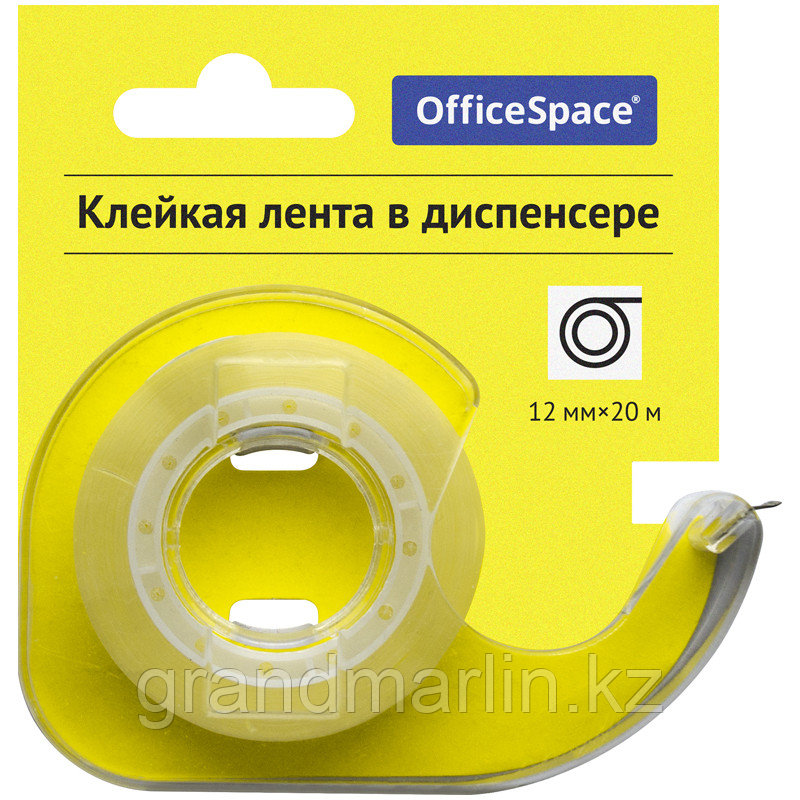 Скотч в диспенсере OfficeSpace 12 мм х 20 м, прозрачный