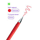 Ручка гелевая Berlingo "Velvet" 0,5мм, прорезиненный корпус, красная, фото 4