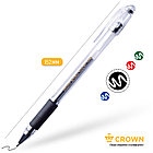Ручка гелевая Crown "Hi-Jell Grip" 0,5мм, с резиновым упором для пальцев, черная, фото 2