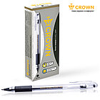Ручка гелевая Crown "Hi-Jell Grip" 0,5мм, с резиновым упором для пальцев, черная, фото 6