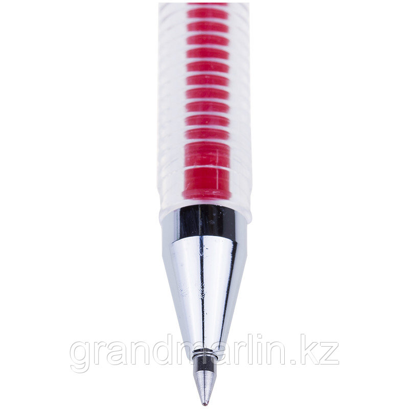 Ручка гелевая Crown "Hi-Jell" красная 0,5мм, штрих-код - фото 2 - id-p107465063