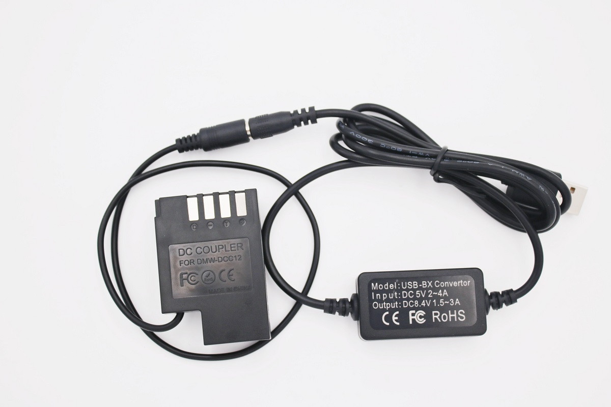 Адаптер кабель USB DMW-BLF19 для Panasonic (питание от PowerBank)