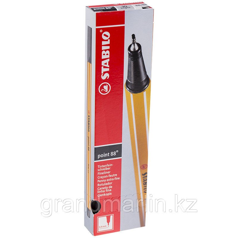 Ручка капиллярная STABILO Point 88, 0,4 мм, чернила чёрные - фото 4 - id-p107464662
