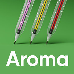 Ручка шариковая "AROMA" узел игольчатый 0.7 мм, бесстержневая, чернила синие премиум ароматизирован