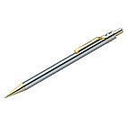 Ручка шариковая Berlingo Silver Premium синяя, 0,7мм, корпус хром/золото, кнопочн., пласт. футляр, фото 2