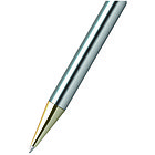 Ручка шариковая Berlingo Silver Premium синяя, 0,7мм, корпус хром/золото, кнопочн., пласт. футляр, фото 4