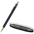 Ручка шариковая Berlingo Silver Premium синяя, 0,7мм,корпус черный/золото, кнопочн., пласт. футляр, фото 3