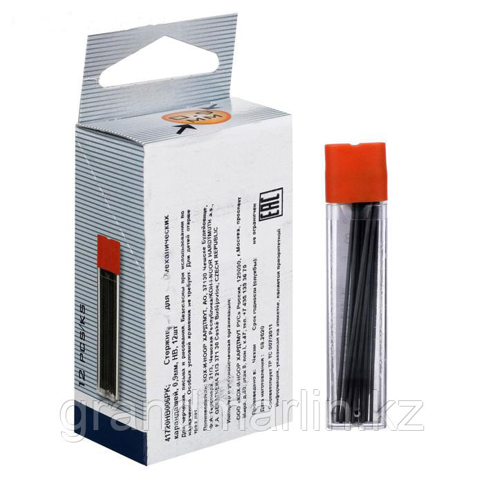 Грифели для механических карандашей 0.9 мм, Koh-I-Noor 4172 НВ, 12 штук, в футляре - фото 1 - id-p107464599