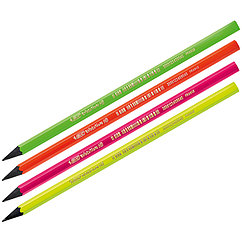 Карандаш простой Bic Evolution Fluo HB, без ластика, шестигранный, ассорти