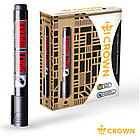 Маркер перманентный Crown "Multi Marker Chisel" черный, скошенный, 5мм, фото 6