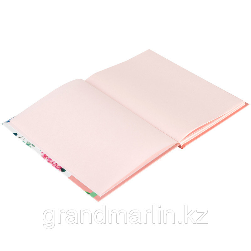 Скетчбук 80л. А5 7БЦ BG "Цветущая гортензия", матовая ламинация, розовый блок - фото 5 - id-p107466760