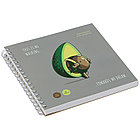 Скетчбук 60л., 150*150 MESHU "Avocadreams", на гребне, 120г/м2, выборочный лак, Soft touch, фото 5