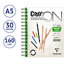 Скетчбук - блокнот 30л. А5 на гребне Clairefontaine "Cray'ON", 160г/м2, мелкозерн., фото 2