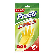 Перчатки резиновые Paclan Practi.Universal, р.M, желтые