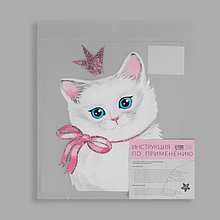 SТермотрансфер с блёстками «Кошка принцесса», 15 × 20 см