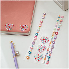 Наклейки акриловые MESHU "Bright hearts", 25*7,8см