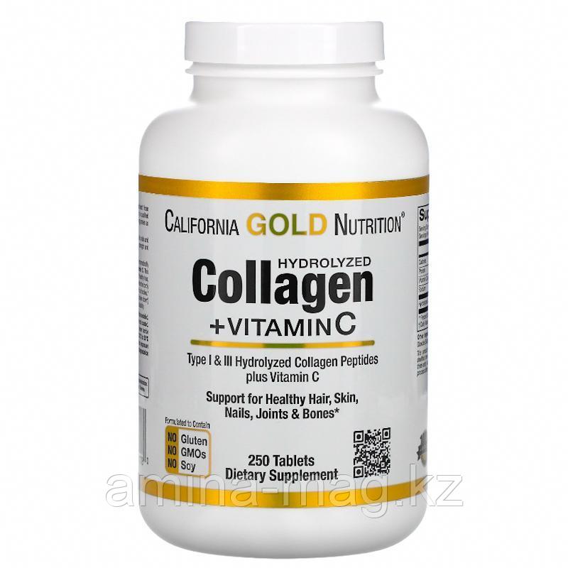 Kollagen +Vitamin C California Gold Nutrition (250 табл)