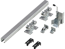 Комплекты роликов и направляющих для откатных ворот