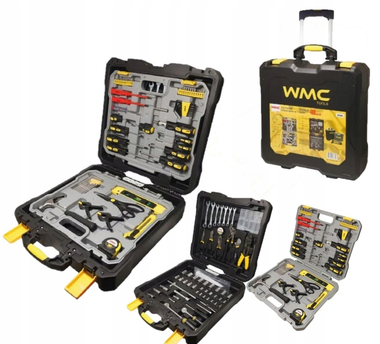 WMC tools Набор инструментов 400 пр,1/4" 1/2" (6гр.) (4-22мм).дорожный кейс WMC TOOLS 40400 48123