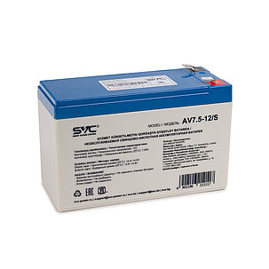 Аккумуляторная батарея SVC AV-7.5-12/S 12В 7.5 Ач, фото 1