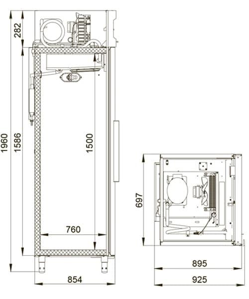 Шкаф холодильный Polair CM107 S (ШХ 0,7) - фото 1 - id-p107470986