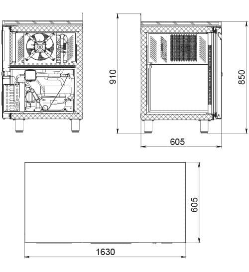 Стол холодильный Polair TM3-GC - фото 1 - id-p107472256