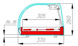 Тепловая витрина Carboma A37 SH 1,0-1 (ВТ-1,0) (5 GN 1/3)
